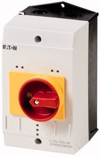 EATON - Caja aislante saliente CI-K2-PKZ0-GR IP55 con mando rojo / amarillo