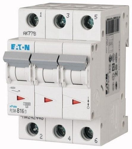 EATON - Interruptor magnetotérmico PLSM-B16/3-MW 3P curva B 16A
