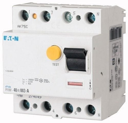 EATON - Interruptor diferencial PFIM-40/4/05-MW 4P 40A 500mA
