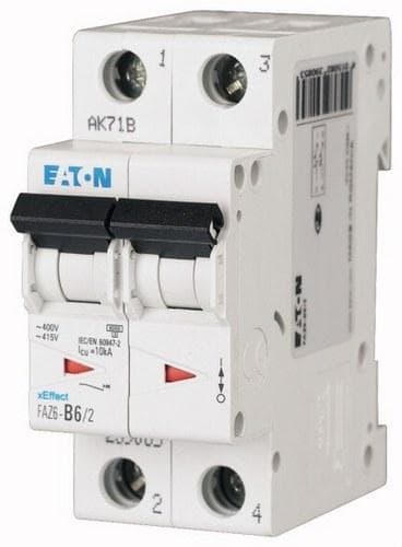 EATON - Interruptor magnetotérmico FAZ6 curva B 2P 50A FAZ6-B50/2
