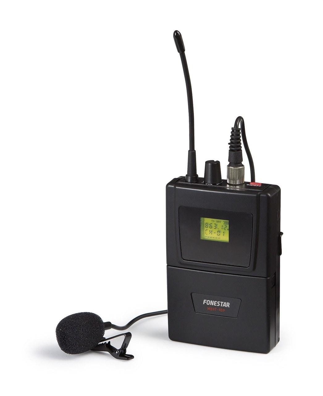 FONESTAR - Micrófono inalámbrico de solapa 645MHz 32 canales