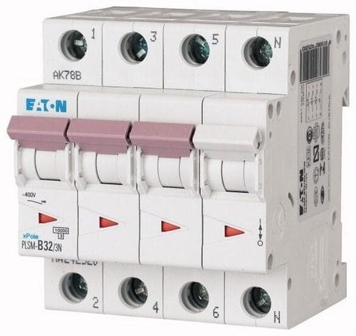 EATON - Interruptor magnetotérmico automático 3P+N PLSM-C32/3N 10kA