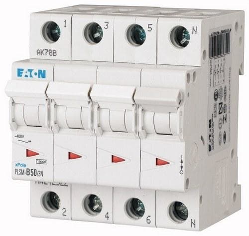 EATON - Interruptor magnetotérmico automático 3P+N PLSM-C50/3N 10kA