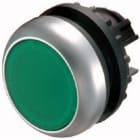 EATON - Pulsador luminoso rasante M22-DL-G 22mm retorno verde anillo titanio