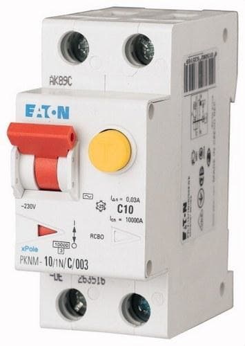 EATON - Interruptor combinado PKNM-10/1N/B/03-MW1P+N curva B 10A 300mA