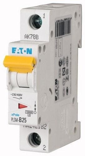 EATON - Interruptor magnetotérmico automático 1P PLSM-D25 10kA