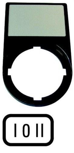 EATON - Placa indicadora 30x50mm I-0-II M22S-ST-X93 negra