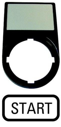 EATON - Placa indicadora 30x50mm START M22S-ST-GB1 negra