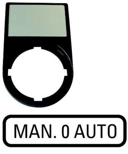 EATON - Placa indicadora 30x50mm MAN-0-AUTO M22S-STGB12 negra