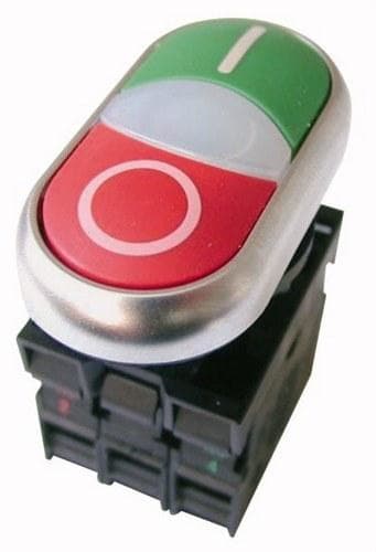 EATON - Pulsador M22-DDL-GR-X1/X0/K11/230-W verde / rojo