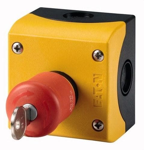 EATON - Pulsador seta M22-PVS/KC11/IY 38mm desenclavamiento por llave 1 NO+1 NC