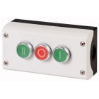 EATON - Caja 3 pulsadores -0-RJ-I/II-VD. 1C+1A M22-I3-M1