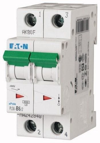 EATON - Interruptor magnetotérmico PLS6-B6/2-MW 2P curva B 6A