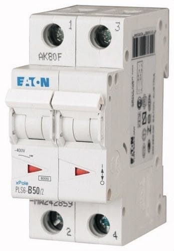 EATON - Interruptor magnetotérmico automático 2P PLS6-C50/2 6kA
