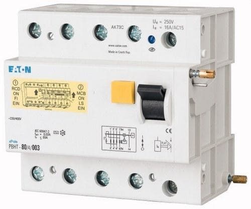 EATON - Bloque diferencial 4P PBHT80/4/003 80/0,03A AC