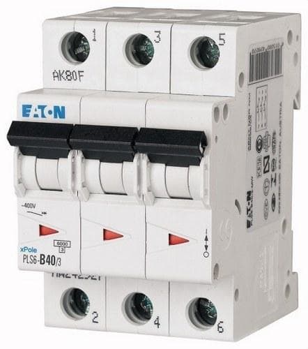 EATON - Interruptor magnetotérmico automático 3P PLS6-C40/3 6kA