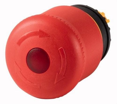 EATON - Pulsador parada de emergencia M22-PVLT 38mm desenclavamiento por giro iluminado