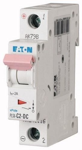EATON - Interruptor magnetotérmico automático CC 1P PLS6-C2-DC 6kA