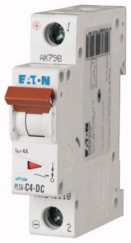 EATON - Interruptor magnetotérmico automático CC 1P PLS6-C4-DC 6kA