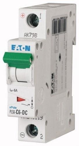 EATON - Interruptor magnetotérmico automático CC 1P PLS6-C6-DC 6kA
