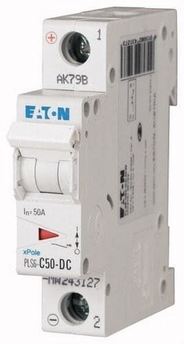 EATON - Interruptor magnetotérmico automático CC 1P PLS6-C50-DC 6kA