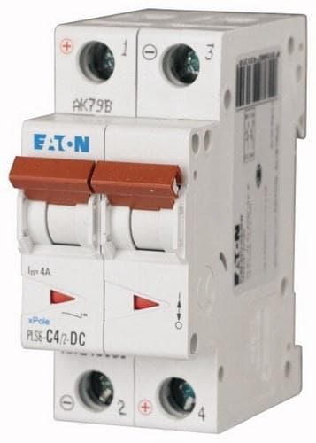 EATON - Interruptor magnetotérmico automático CC 2P PLS6-C4/2-DC 6kA