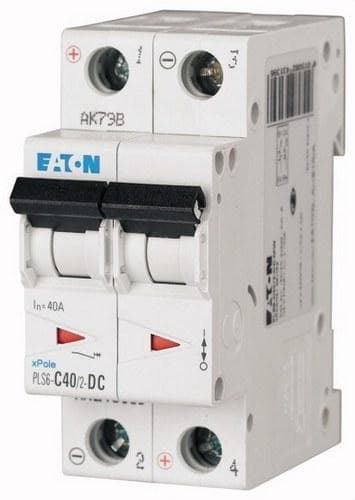 EATON - Interruptor magnetotérmico automático CC 2P PLS6-C40/2-DC 6kA