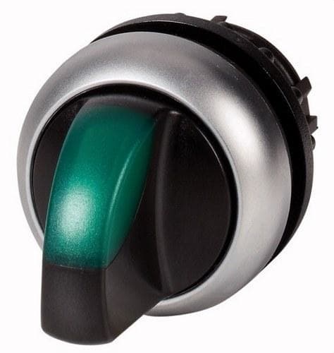 EATON - Selector luminoso M22-WLkV-G con 2 posiciones verde