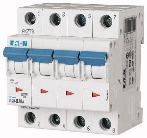 EATON - Interruptor magnetotérmico automático 4P PLSM-C20/4 10kA