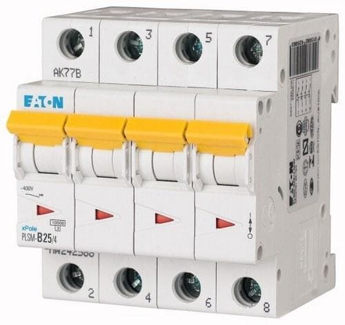 EATON - Interruptor magnetotérmico automático 4P PLSM-C25/4 10kA