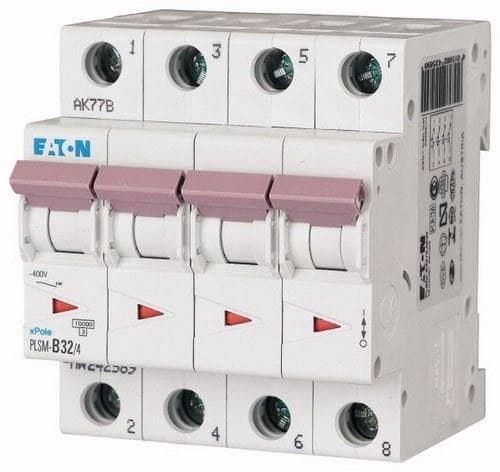 EATON - Interruptor magnetotérmico automático 4P PLSM-C32/4 10kA