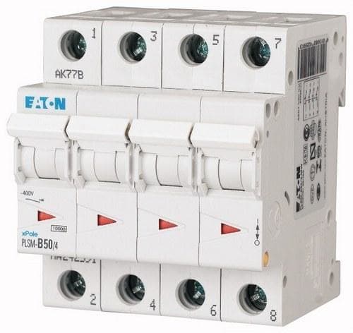 EATON - Interruptor magnetotérmico automático 4P PLSM-C50/4 10kA