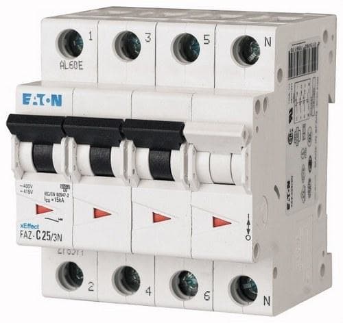 EATON - Interruptor magnetotérmico FAZ-D16/3N 3P+N curva D 16A