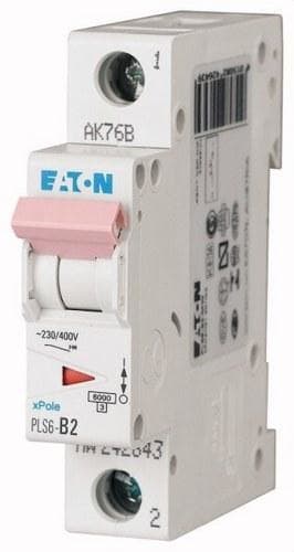 EATON - Interruptor magnetotérmico automático 1P PLS6-C2 6kA