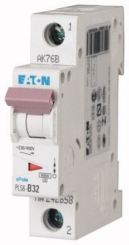 EATON - Interruptor magnetotérmico automático 1P PLS6-C32 6kA