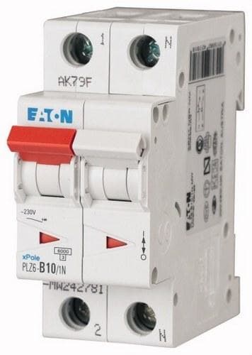 EATON - Interruptor magnetotérmico PLZ6-B10/1N-MW 1P+N curva B 10A