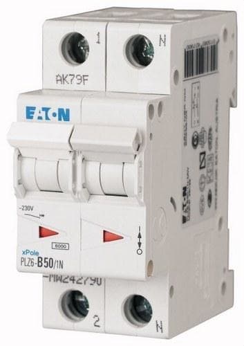 EATON - Interruptor magnetotérmico automático 1P+N PLZ6-C50/1N 6kA