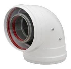 DINAK - Codo 87º H-H diámetro 60/100 aluminio