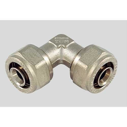 TIEMME - Racor codo 90° doble 1603 diámetro 25x25mm espesor 2,5mm para tubo multicapa
