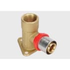 TIEMME - Codo 90° 1656CE con base de 3 orificios 20x1/2" 52mm para tubo multicapa
