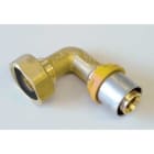 TIEMME - Codo 90° H móvil 2660BP 20x3/4" con junta plana para tubo multicapa gas