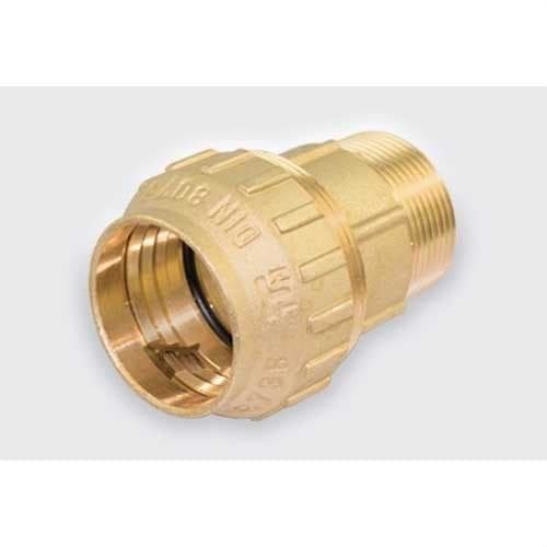 TIEMME - Racor recto M 3460CR cónico diámetro 40x1.1/4" para tubo PE/PEHD/PE-X