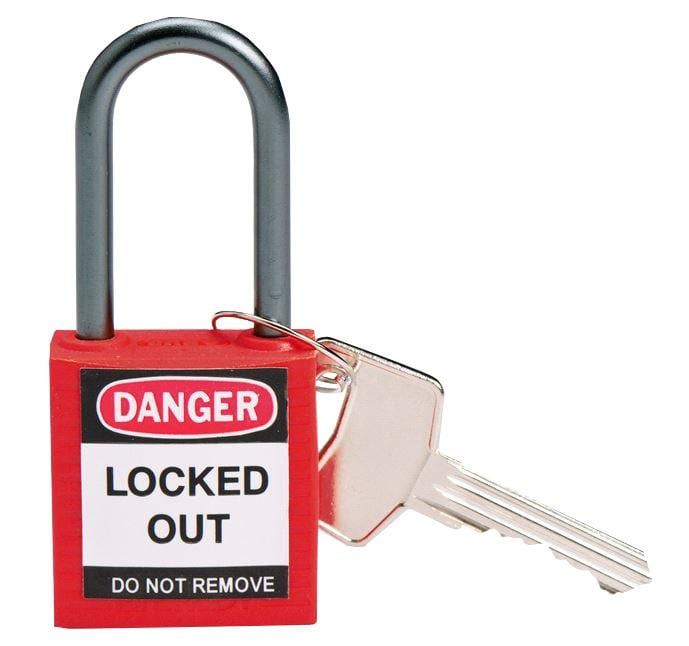 BRADY - COMPACT SAFETY PADLOCK 38MM SHACKLE KEYED DIFFEREN