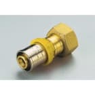 TIEMME - Racor recto H móvil 2665 con junta plana diámetro 20x3/4" para tubo multicapa gas