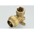 TIEMME - Racor codo 3466CR con base de compresión 25x3/4" para tubo PE/PEHD/PEX