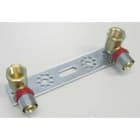 TIEMME - Racor terminal + placa de prensar 1664 16x1/2" distancia entre ejes variable: 72-115-155mm para tubo multicapa