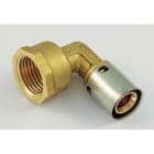 TIEMME - Racor codo H 1705 diámetro 20x1/2" espesor 1,9 y 2,0 para tubo PE-X