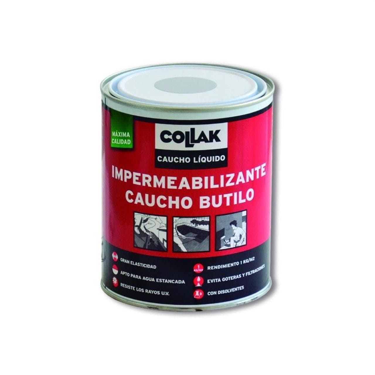 COLLAK - Impermeabilizante caucho butilo teja 1kg