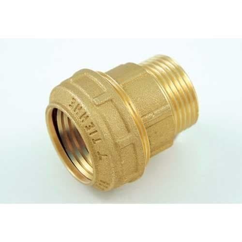 TIEMME - Racor recto M 3460W diámetro 32x1" ISO228 CT para tubo PE/PEHD/PE-X