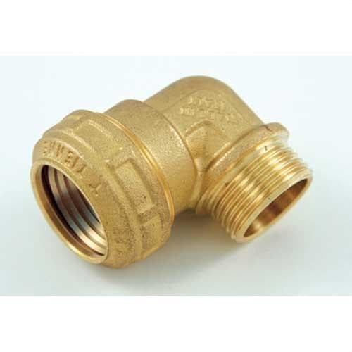 TIEMME - Racor codo 90° M 3464W diámetro 25x3/4" ISO228 para tubo PE/PEHD/PEX